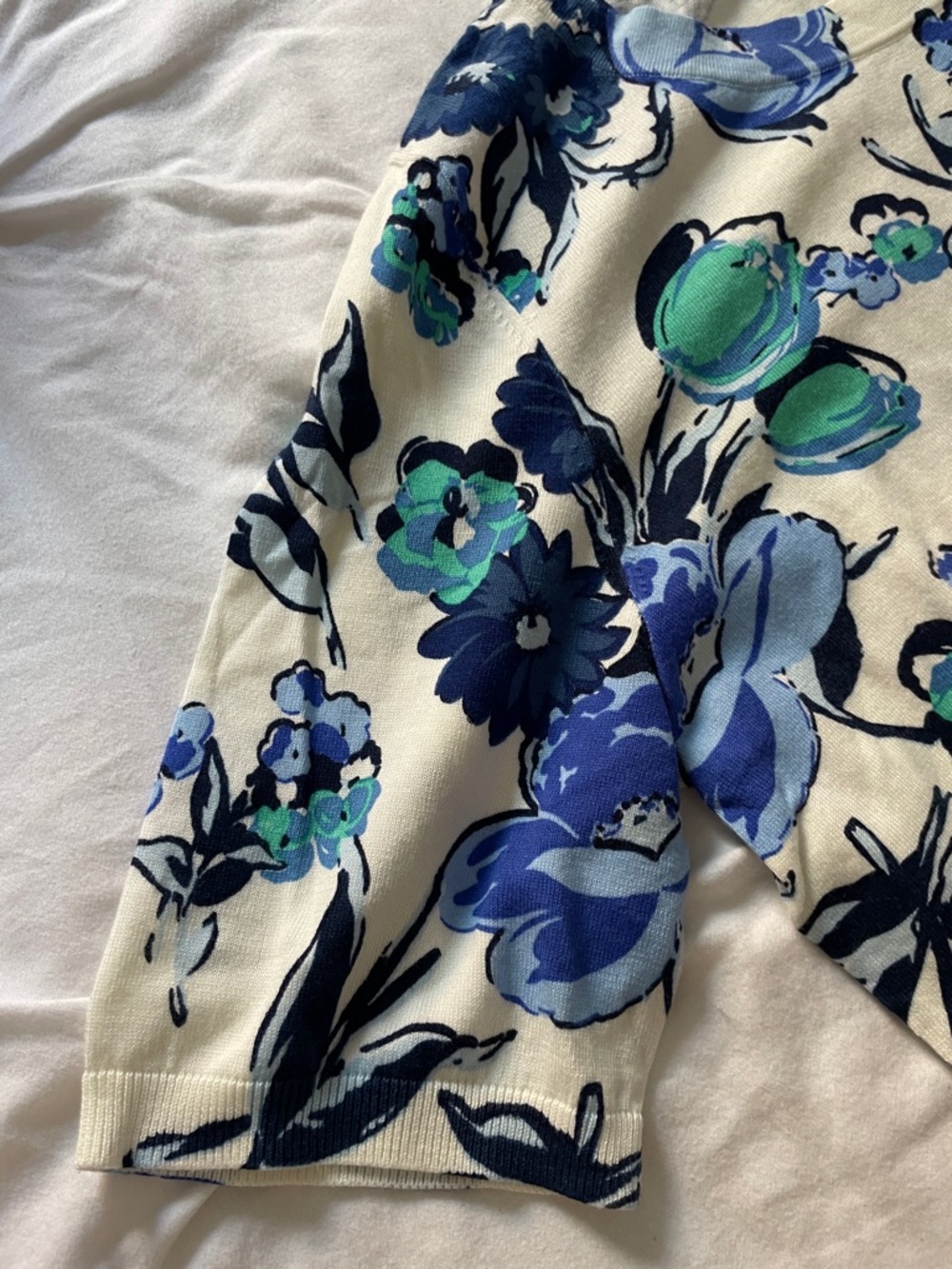 Talbots Floral Short Sleeve Sweater - Picture 3 of 7